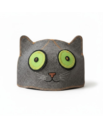 サウナハット「猫の緑の目」 サウナ用品