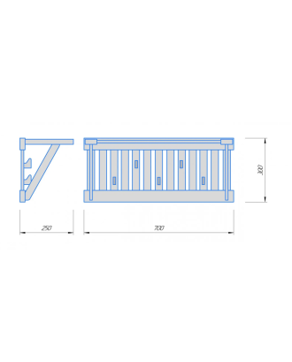 コートハンガー 700×300×250 サウナ用品