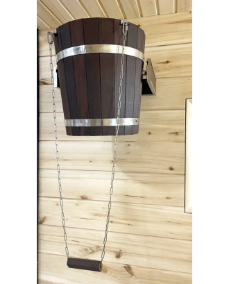 ステンレス製のマウントとインサートを備えたサーモウォーターフォール20L シャワーバケツ
