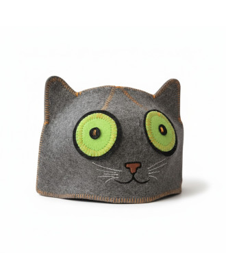 サウナハット「猫の緑の目」 サウナ用品