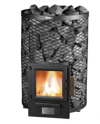 サウナヒーター SKAMET SY-120 BT 給湯器、背面、ガラス付き