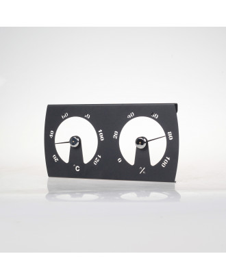 サウナ用温度計・湿度計 - SAUFLEX パシフィック、ブラック サウナ用品