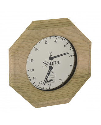 SAWO 温度計 - 湿度計 241-THD、シダー