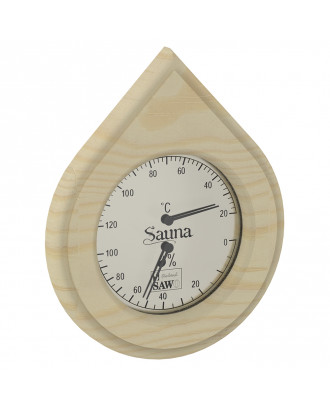 SAWO 温度計 - 湿度計 251-THP、ドロップ、パイン