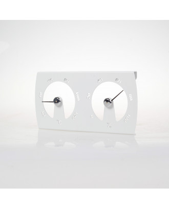 サウナ用温度計・湿度計 - SAUFLEX パシフィック、ホワイト サウナ用品