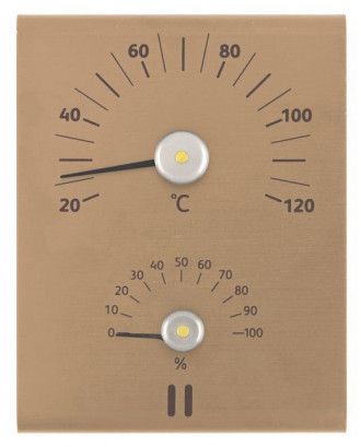 RENTO 温度計 - 湿度計、アルミニウム、シャンパン、635922