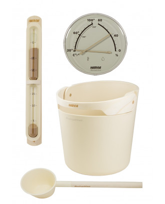 サウナアクセサリーセット HARVIA HELMI SA010V アイボリー サウナ用品