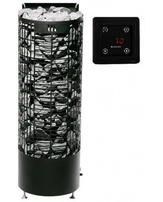 電気サウナヒーター MONDEX KALLA E2 9.0kW、コントロールユニット付き、ブラック 電気サウナヒーター