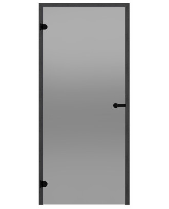 HARVIA ガラス サウナ ドア 9x21 グレー (ブラック パイン フレーム)