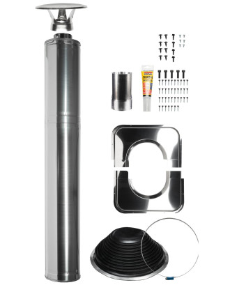 スチール製煙突 Harvia 1500、バレルサウナキット付き 薪サウナストーブ