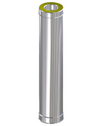断熱ストーブパイプ d115/200、1m 1mm/0,5mm (GP2-013898) 薪サウナストーブ