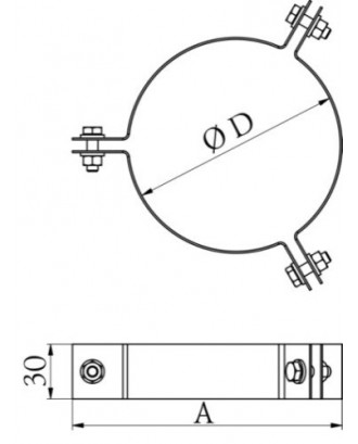 ストレッチクランプ d115-120、1mm、inox (55702) 薪サウナストーブ