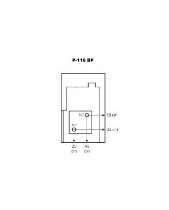 サウナヒーター - SKAMET P-116BPGL 給湯器 - 右 薪サウナストーブ