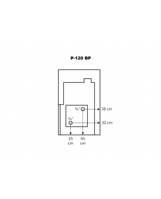 サウナヒーター - SKAMET P-120BPGL 給湯器 - 右 薪サウナストーブ