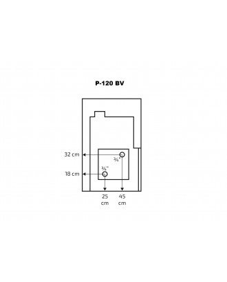 サウナヒーター - SKAMET P-120BVGL 給湯器 - 左 薪サウナストーブ