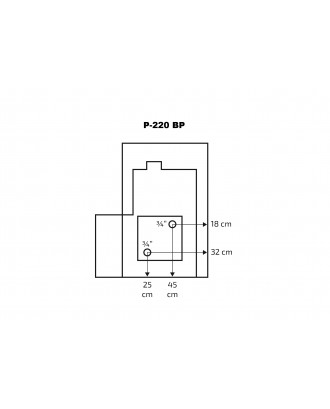 サウナヒーター Skamet – P-220BPGL 給湯器 - 右 薪サウナストーブ