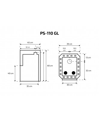 サウナヒーター スカメット PS-110 ガラス付 薪サウナストーブ