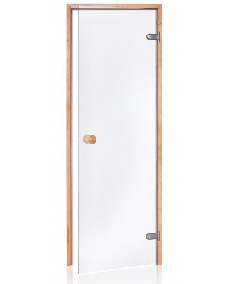 サウナドア広告スタンダード、アルダー材、透明 80x210cm サウナのドア