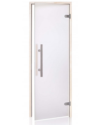 サウナドア広告プレミアムライト、アスペン、透明 70x190cm サウナのドア
