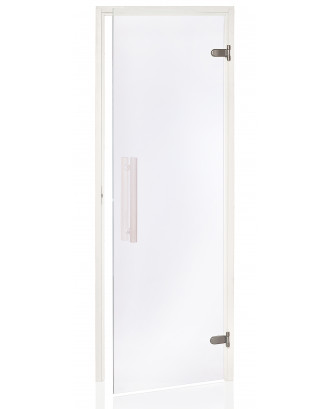 サウナドア広告 ホワイト、アスペン、透明、70x190cm サウナのドア