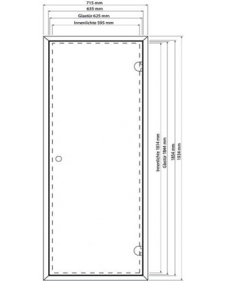 EOS サウナドア ベーシック 715x1934mm、透明 サウナのドア