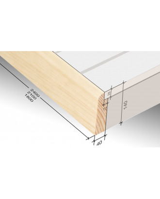 アスペン サウナベンチ フロントパネル SHA 40x140mm 2100-2400mm 1枚 サウナウッド