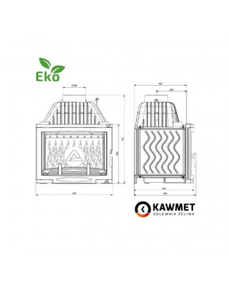 暖炉インサート KAWMET W17 16kW パノラマ 暖炉