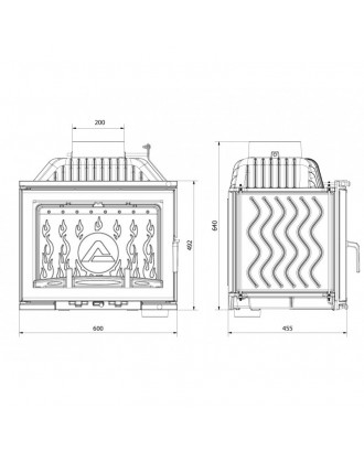 暖炉インサート KAWMET W17 DECOR 12,3kw 暖炉